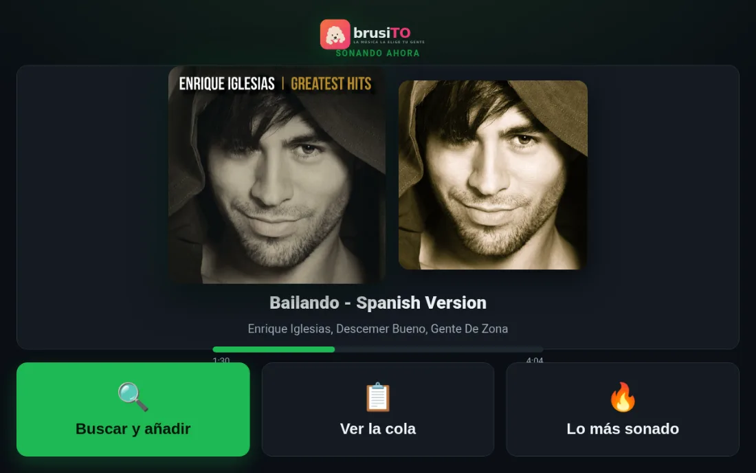 El kiosko táctil de brusiTO en una tablet